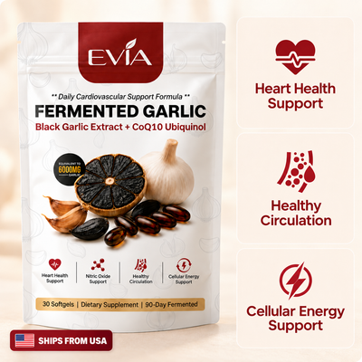 Evia Fermented Black Garlic Odorless Capsules
