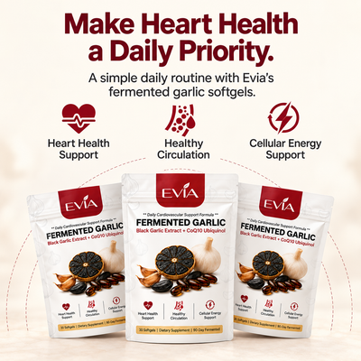 Evia Fermented Black Garlic Odorless Capsules