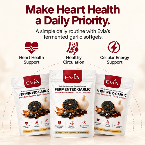 Evia Fermented Black Garlic Odorless Capsules